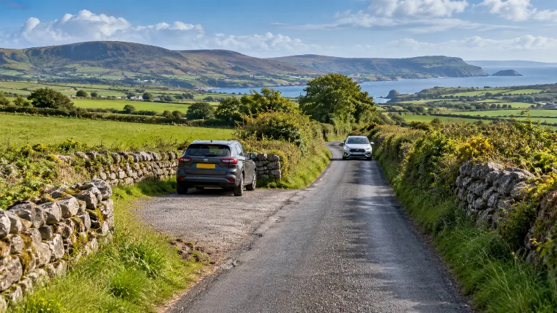 Single-Track Roads and Passing Places in Northern Ireland