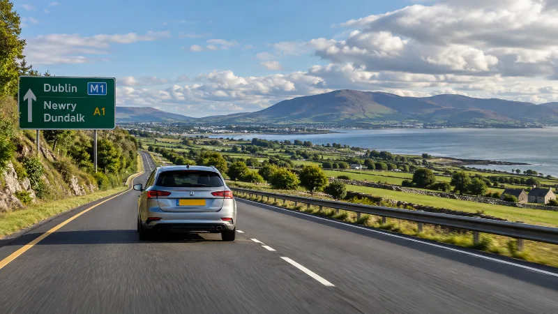 Driving a Belfast Rental Car to Dublin